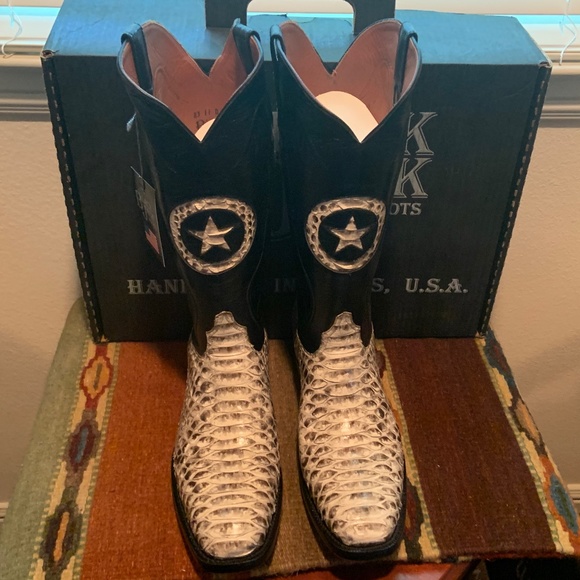 Men's Black Jack Python Cowboy Boots Size 11 D - Picture 3 of 9